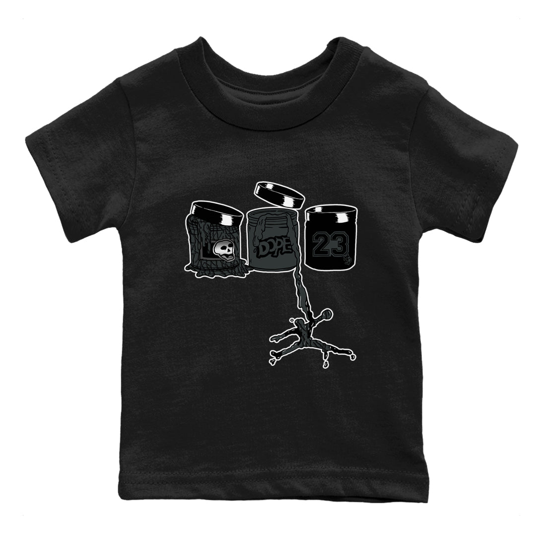 3s Black Cat shirts to match jordans Jordan Paint sneaker match tees Air Jordan 3 Retro Black Cat match shoes to clothes SNRT Sneaker Tees Youth Baby Black 2 tee
