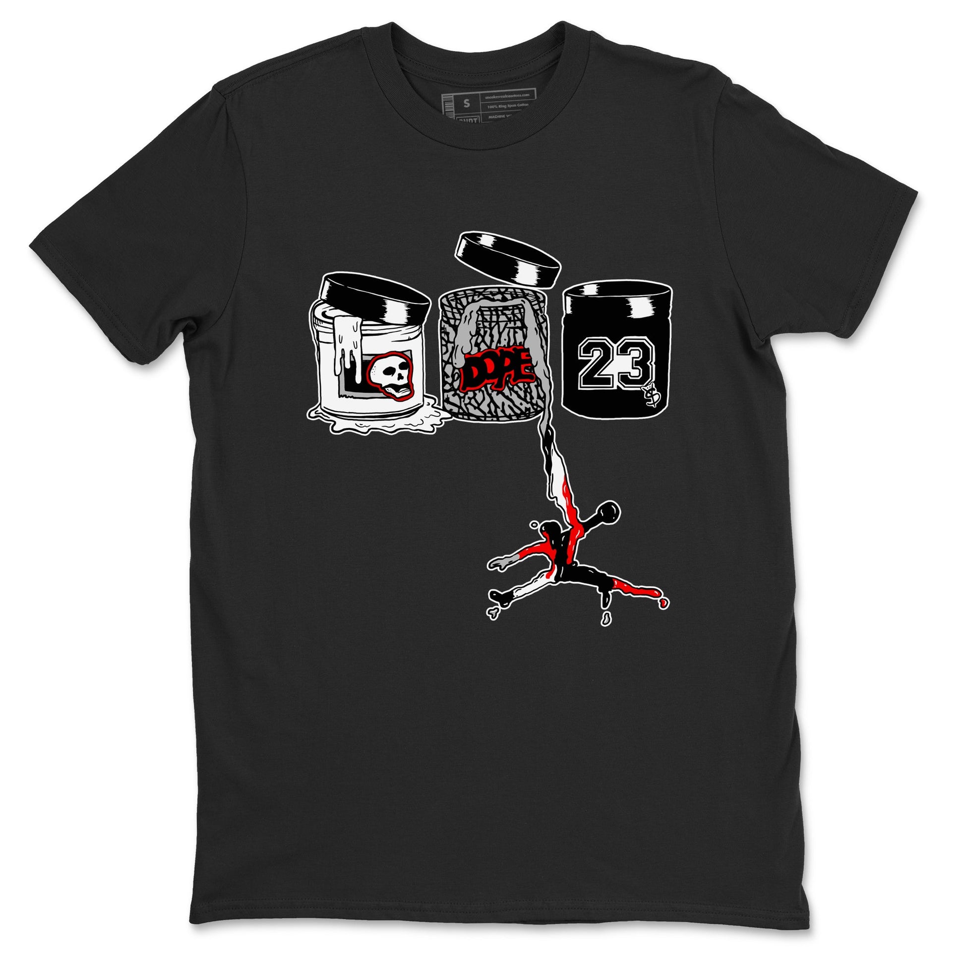 3s Black Cement shirts to match jordans Jordan Paint sneaker match tees Air Jordan 3 Black Cement match shoes to clothes SNRT Sneaker Tees unisex cotton Black 2 shirts