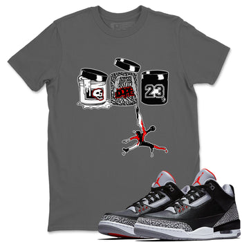 3s Black Cement shirts to match jordans Jordan Paint sneaker match tees Air Jordan 3 Black Cement match shoes to clothes SNRT Sneaker Tees unisex cotton Cool Grey 1 shirts