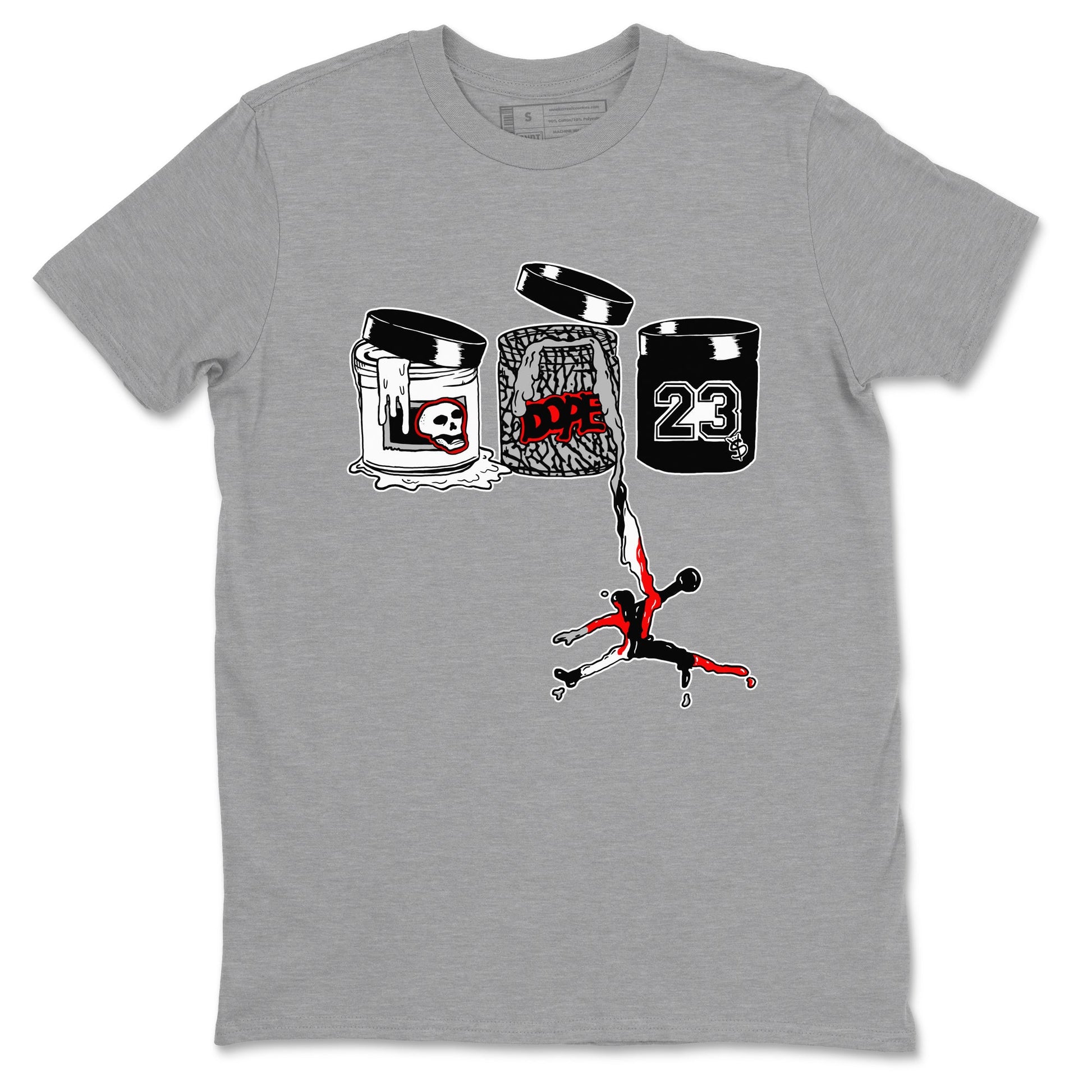 3s Black Cement shirts to match jordans Jordan Paint sneaker match tees Air Jordan 3 Black Cement match shoes to clothes SNRT Sneaker Tees unisex cotton Heather Grey 2 shirts