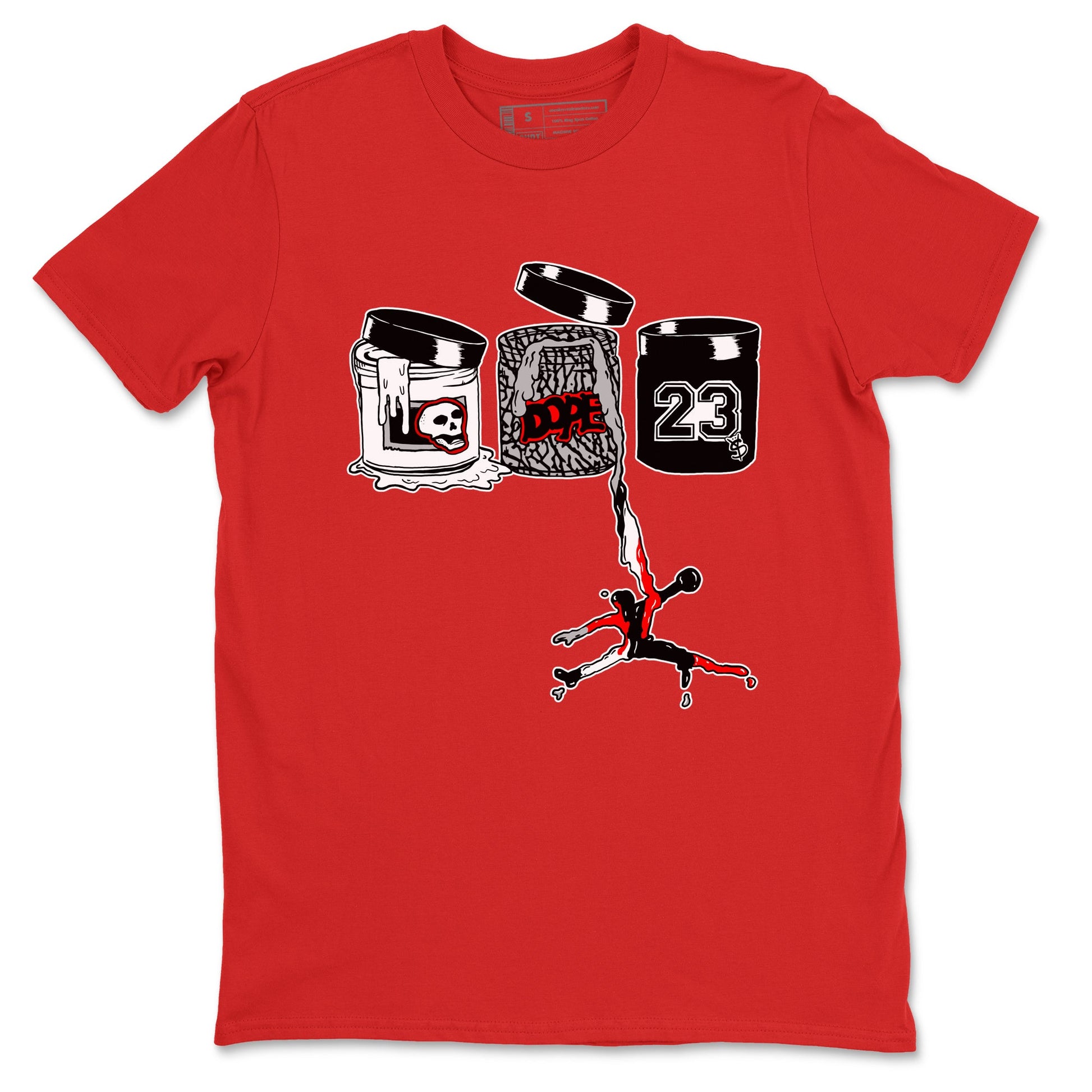3s Black Cement shirts to match jordans Jordan Paint sneaker match tees Air Jordan 3 Black Cement match shoes to clothes SNRT Sneaker Tees unisex cotton Red 2 shirts