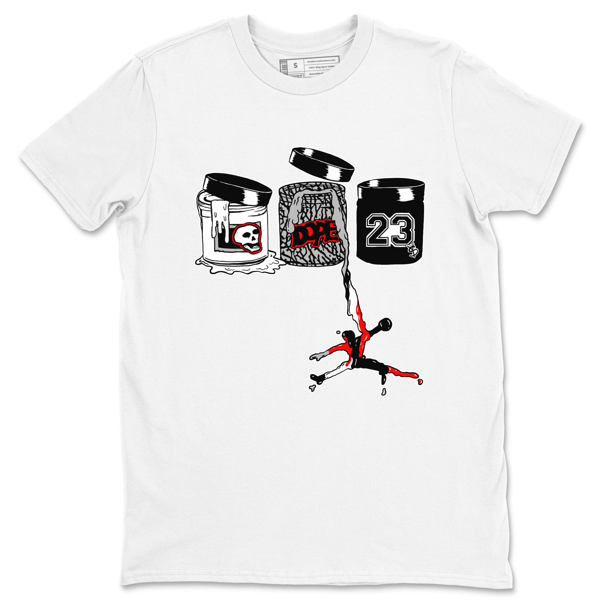 3s Black Cement shirts to match jordans Jordan Paint sneaker match tees Air Jordan 3 Black Cement match shoes to clothes SNRT Sneaker Tees unisex cotton White 2 shirts