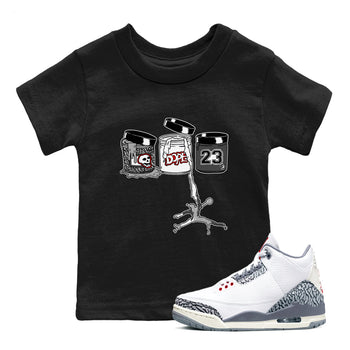 3s Cement Grey Shirts To Match Jordans Jordan Paint sneaker match tees Air Jordan 3 Cement Grey Tee SNRT Sneaker Release Tees Youth Baby Black 1 crew neck shirts