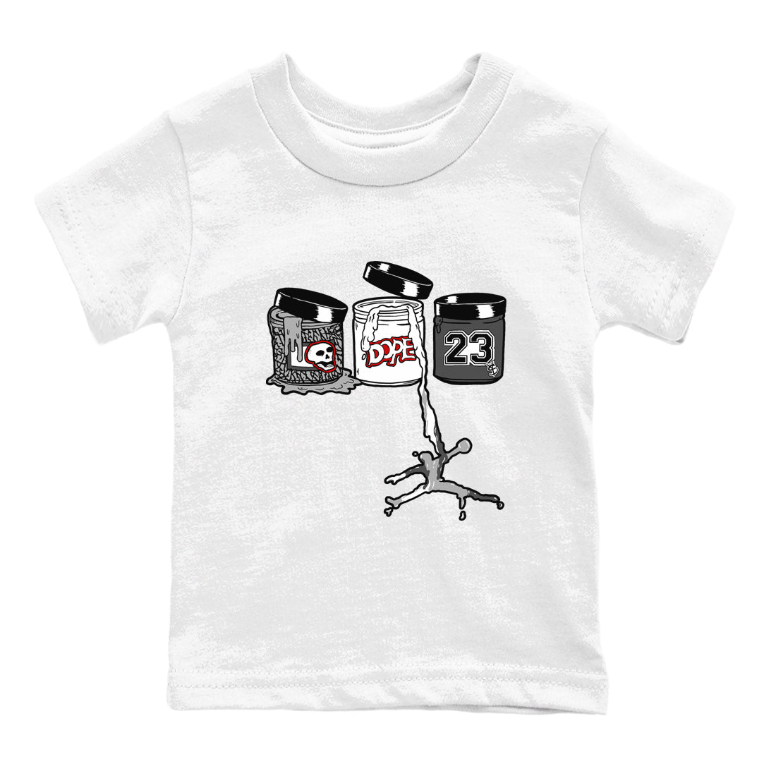 3s Cement Grey Shirts To Match Jordans Jordan Paint sneaker match tees Air Jordan 3 Cement Grey Tee SNRT Sneaker Release Tees Youth Baby White 2 crew neck shirts