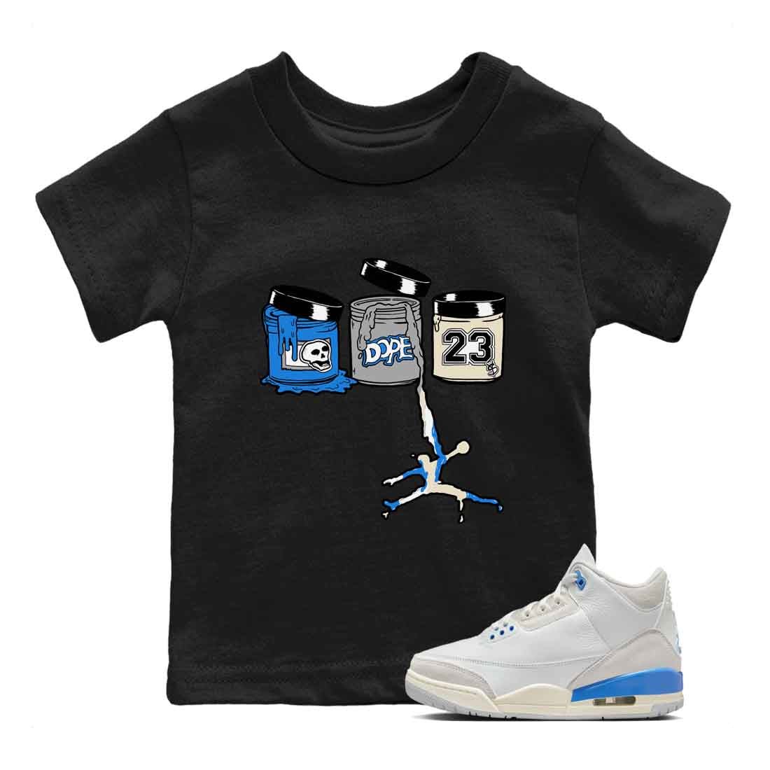 3s Lucky Shorts shirts to match jordans Jordan Paint best t shirts to wear with jordans Air Jordan 3 Lucky Shorts match shoes to clothes SNRT Sneaker Tees Youth Baby Black 1 tee