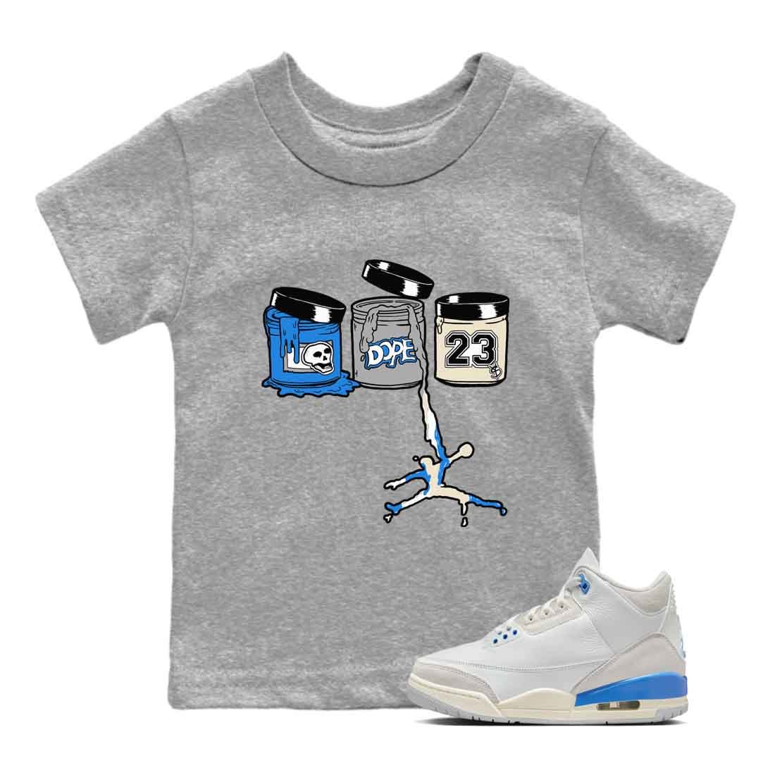 3s Lucky Shorts shirts to match jordans Jordan Paint best t shirts to wear with jordans Air Jordan 3 Lucky Shorts match shoes to clothes SNRT Sneaker Tees Youth Baby Heather Grey 1 tee