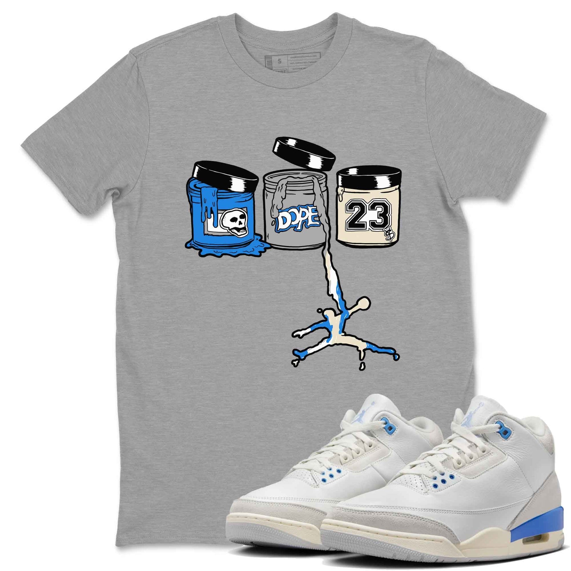 3s Lucky Shorts shirts to match jordans Jordan Paint best t shirts to wear with jordans Air Jordan 3 Lucky Shorts match shoes to clothes SNRT Sneaker Tees unisex cotton Heather Grey 1 shirts