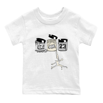 3s Sail and Cement Grey shirts to match jordans Jordan Paint sneaker match tees Air Jordan 3 Retro Sail and Cement Grey match shoes to clothes SNRT Sneaker Tees Youth Baby White 2 tee