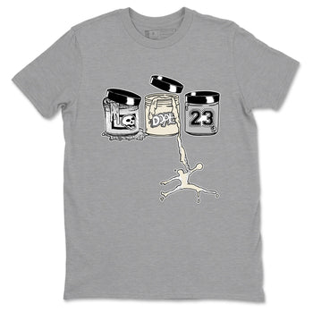 3s Sail and Cement Grey shirts to match jordans Jordan Paint sneaker match tees Air Jordan 3 Retro Sail and Cement Grey match shoes to clothes SNRT Sneaker Tees unisex cotton Heather Grey 2 shirts