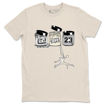 3s Sail and Cement Grey shirts to match jordans Jordan Paint sneaker match tees Air Jordan 3 Retro Sail and Cement Grey match shoes to clothes SNRT Sneaker Tees unisex cotton Natural 2 shirts