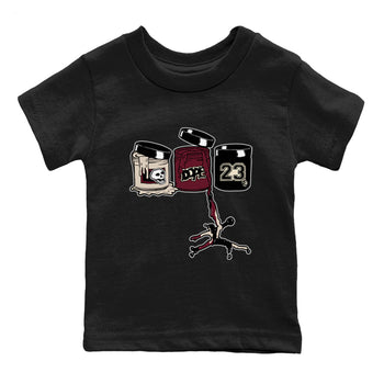 4s A Ma Maniere x Fossil Stone shirts to match jordans Jordan Paint sneaker match tees 4s A Ma Maniere x Fossil Stone match shoes to clothes SNRT Sneaker Tees Youth Baby Black 2 tee