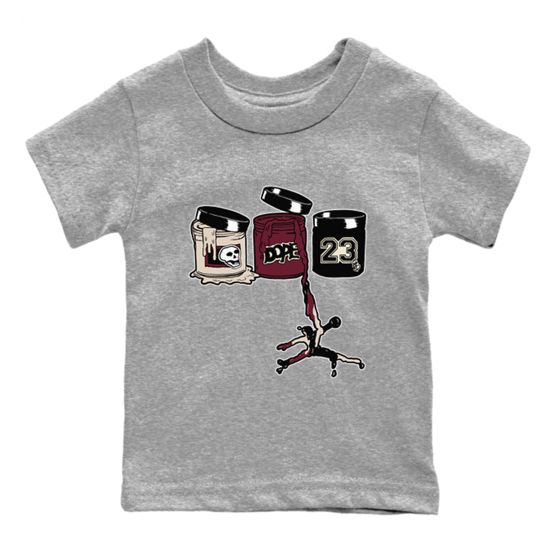 4s A Ma Maniere x Fossil Stone shirts to match jordans Jordan Paint sneaker match tees 4s A Ma Maniere x Fossil Stone match shoes to clothes SNRT Sneaker Tees Youth Baby Heather Grey 2 tee