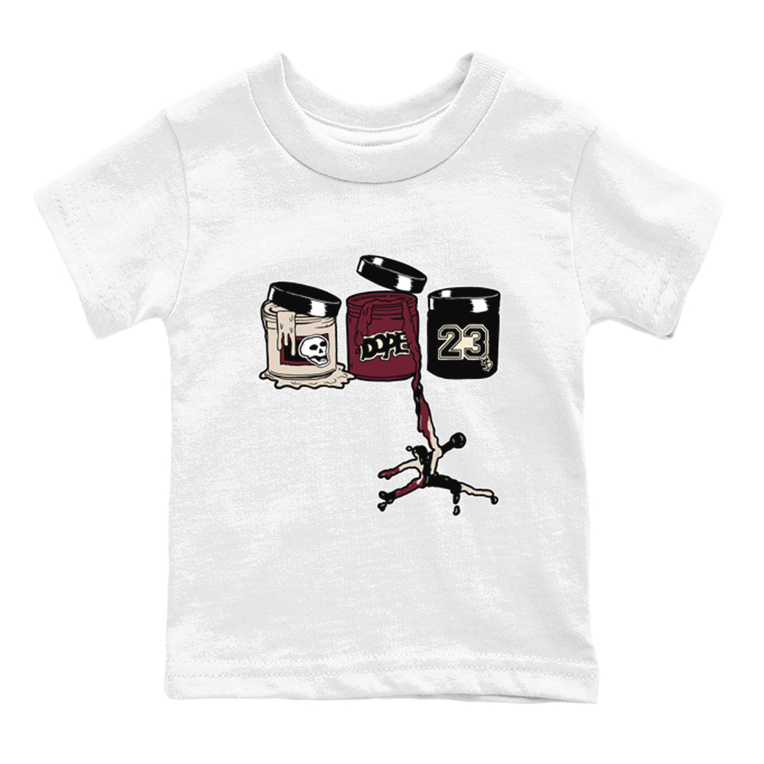 4s A Ma Maniere x Fossil Stone shirts to match jordans Jordan Paint sneaker match tees 4s A Ma Maniere x Fossil Stone match shoes to clothes SNRT Sneaker Tees Youth Baby White 2 tee