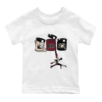 4s A Ma Maniere x Fossil Stone shirts to match jordans Jordan Paint sneaker match tees 4s A Ma Maniere x Fossil Stone match shoes to clothes SNRT Sneaker Tees Youth Baby White 2 tee