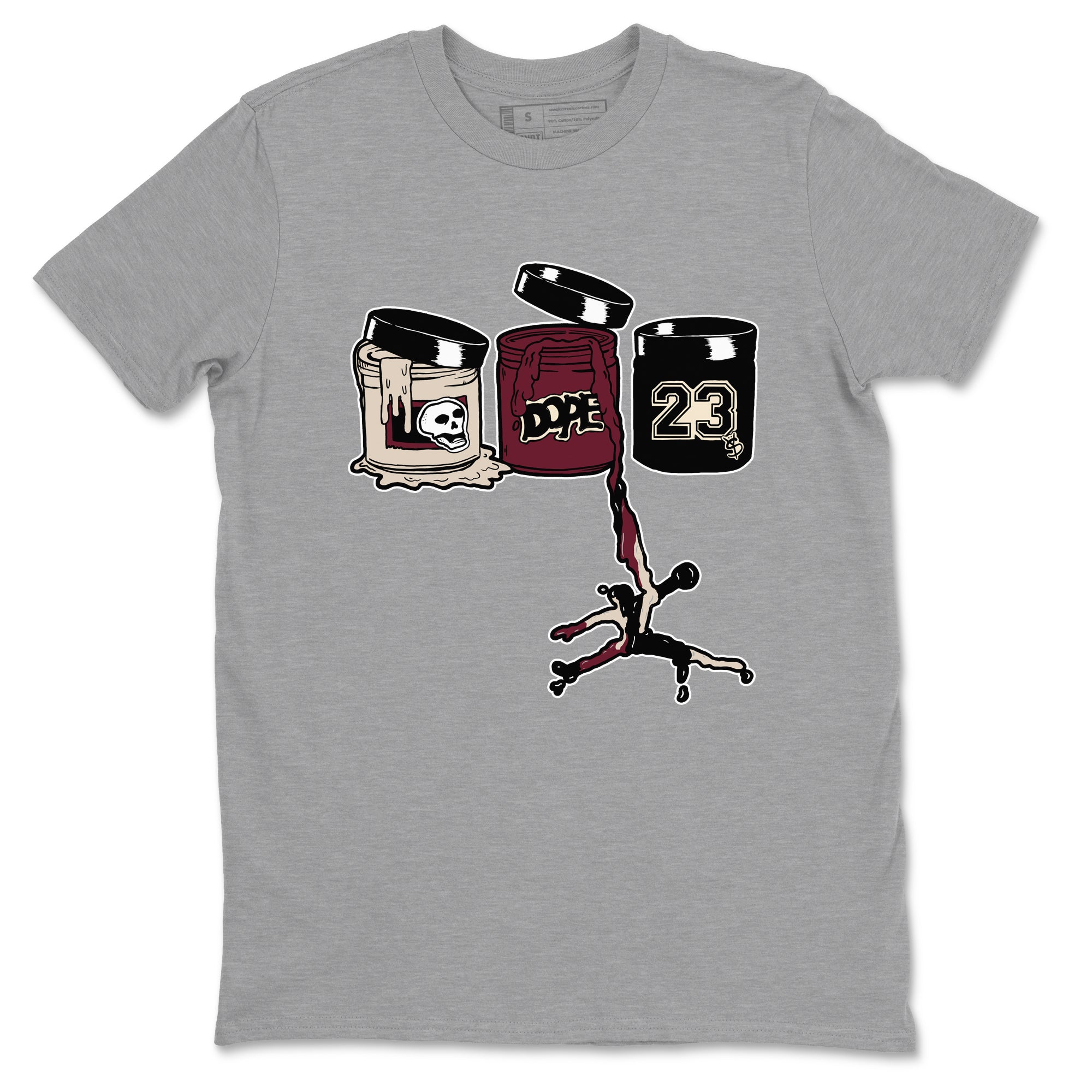 4s A Ma Maniere x Fossil Stone shirts to match jordans Jordan Paint sneaker match tees 4s A Ma Maniere x Fossil Stone match shoes to clothes SNRT Sneaker Tees unisex cotton Heather Grey 2 shirts