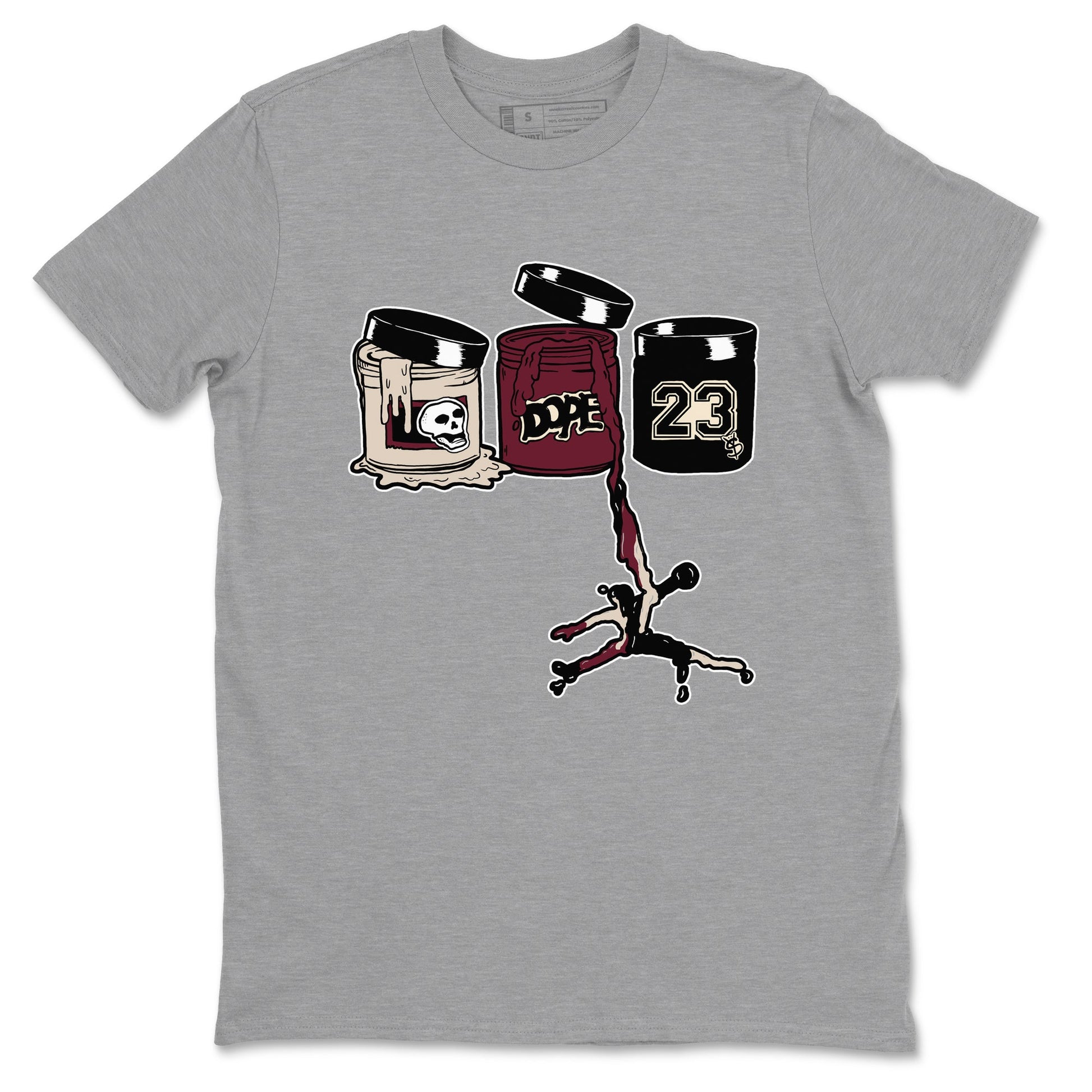 4s A Ma Maniere x Fossil Stone shirts to match jordans Jordan Paint sneaker match tees 4s A Ma Maniere x Fossil Stone match shoes to clothes SNRT Sneaker Tees unisex cotton Heather Grey 2 shirts