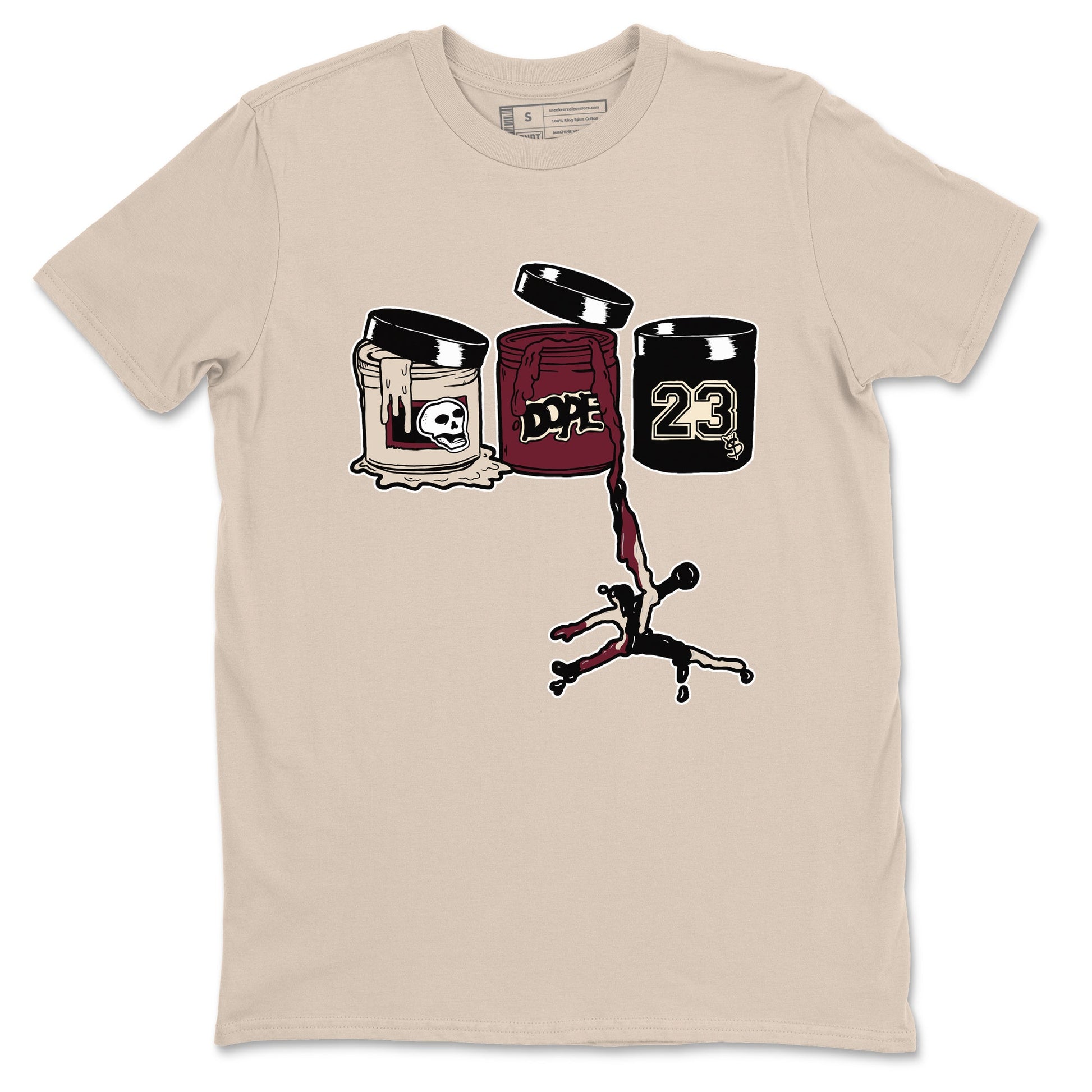 4s A Ma Maniere x Fossil Stone shirts to match jordans Jordan Paint sneaker match tees 4s A Ma Maniere x Fossil Stone match shoes to clothes SNRT Sneaker Tees unisex cotton Sand 2 shirts