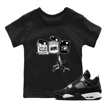 4s White Thunder Shirts To Match Jordans Jordan Paint sneaker match tees Air Jordan 4 White Thunder Tee SNRT Sneaker Release Tees Youth Baby Black 1 crew neck shirts
