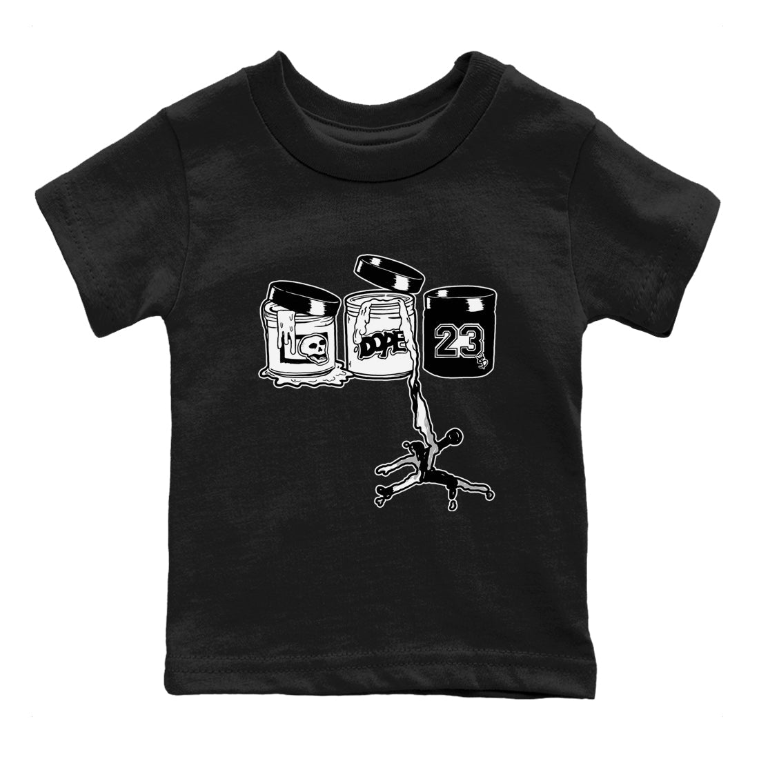 4s White Thunder Shirts To Match Jordans Jordan Paint sneaker match tees Air Jordan 4 White Thunder Tee SNRT Sneaker Release Tees Youth Baby Black 2 crew neck shirts
