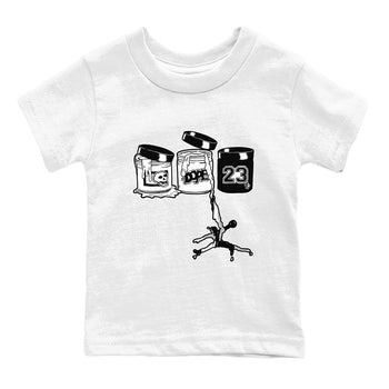 4s White Thunder Shirts To Match Jordans Jordan Paint sneaker match tees Air Jordan 4 White Thunder Tee SNRT Sneaker Release Tees Youth Baby White 2 crew neck shirts