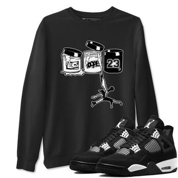 4s White Thunder Shirts To Match Jordans Jordan Paint sneaker match tees Air Jordan 4 White Thunder Tee SNRT Sneaker Release Tees unisex cotton Black 1 crew neck shirts
