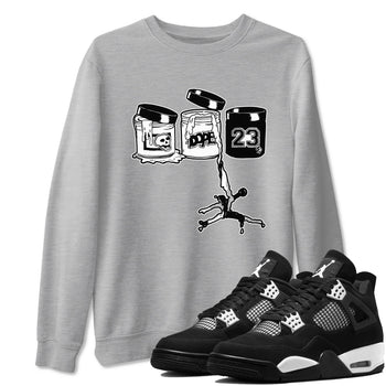 4s White Thunder Shirts To Match Jordans Jordan Paint sneaker match tees Air Jordan 4 White Thunder Tee SNRT Sneaker Release Tees unisex cotton Heather Grey 1 crew neck shirts