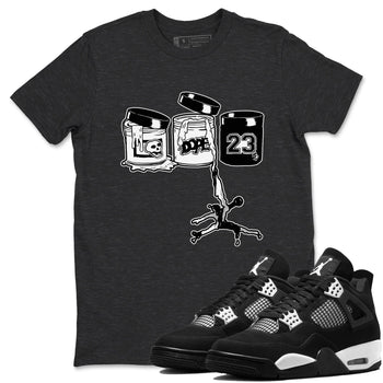 4s White Thunder Shirts To Match Jordans Jordan Paint sneaker match tees Air Jordan 4 White Thunder Tee SNRT Sneaker Release Tees unisex cotton Charcoal Heather 1 crew neck shirts