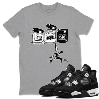 4s White Thunder Shirts To Match Jordans Jordan Paint sneaker match tees Air Jordan 4 White Thunder Tee SNRT Sneaker Release Tees unisex cotton Heather Grey 1 crew neck shirts