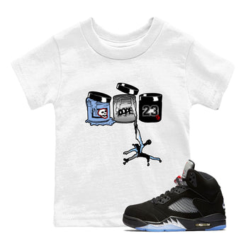 5s Black Metallic Reimagined shirts to match jordans Jordan Paint best t shirts to wear with jordans Air Jordan 5 Reimagined match shoes to clothes SNRT Sneaker Tees Youth Baby White 1 tee