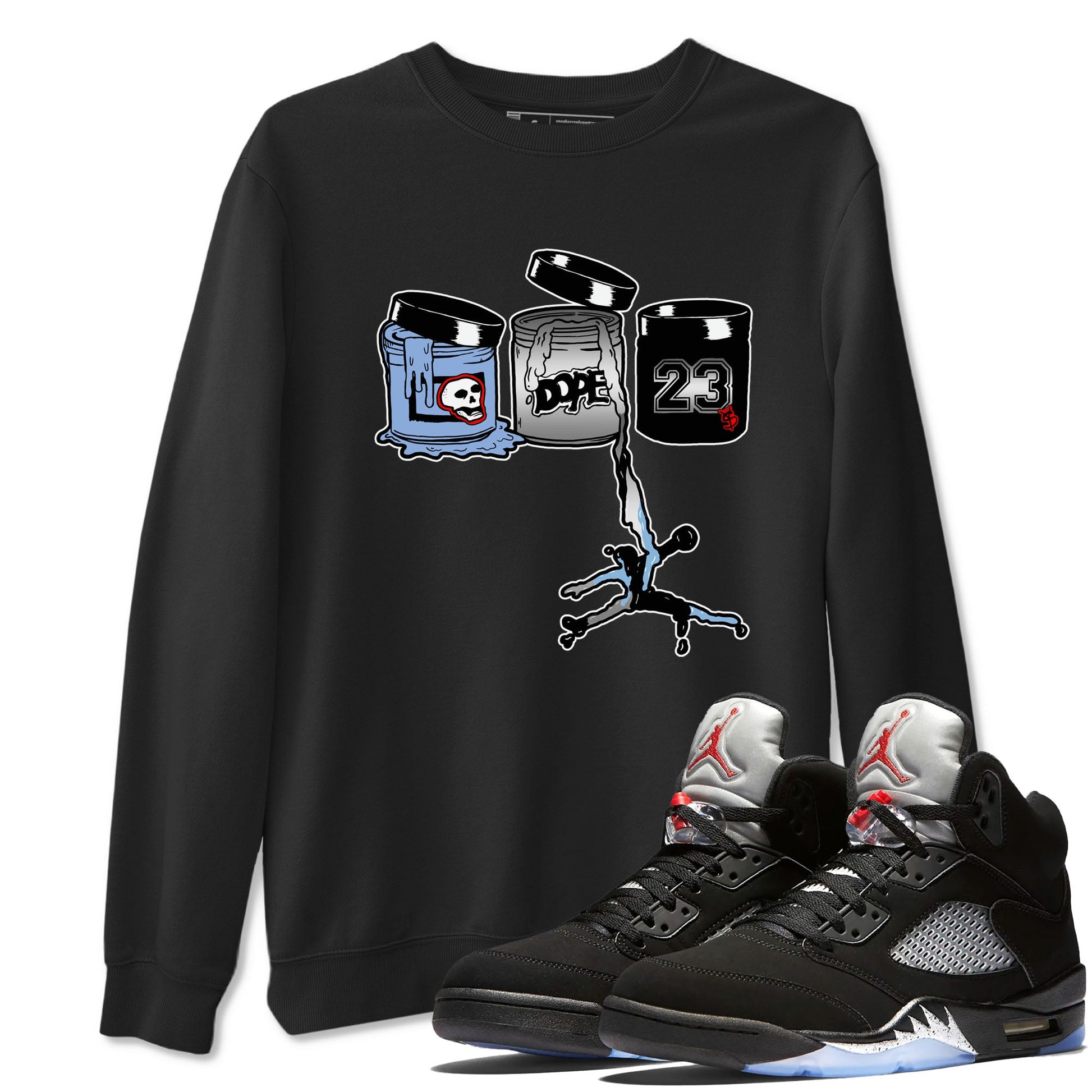 5s Black Metallic Reimagined shirts to match jordans Jordan Paint best t shirts to wear with jordans Air Jordan 5 Reimagined match shoes to clothes SNRT Sneaker Tees unisex cotton Black 1 shirts