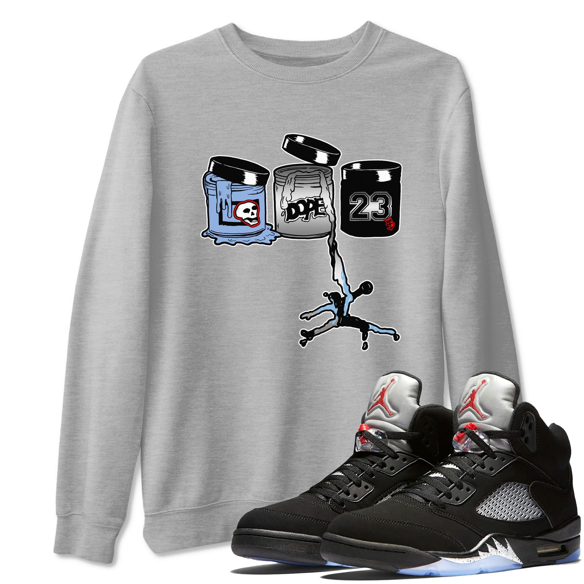 5s Black Metallic Reimagined shirts to match jordans Jordan Paint best t shirts to wear with jordans Air Jordan 5 Reimagined match shoes to clothes SNRT Sneaker Tees unisex cotton Heather Grey 1 shirts