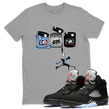 5s Black Metallic Reimagined shirts to match jordans Jordan Paint best t shirts to wear with jordans Air Jordan 5 Reimagined match shoes to clothes SNRT Sneaker Tees unisex cotton Heather Grey 1 shirts