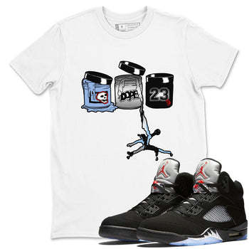 5s Black Metallic Reimagined shirts to match jordans Jordan Paint best t shirts to wear with jordans Air Jordan 5 Reimagined match shoes to clothes SNRT Sneaker Tees unisex cotton White 1 shirts
