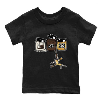 5s Golden Ticket shirts to match jordans  Jordan Paint shirts to match jordans Air Jordan 5 Golden Ticket match shoes to clothes SNRT Sneaker Tees Youth Baby Black 2 tee