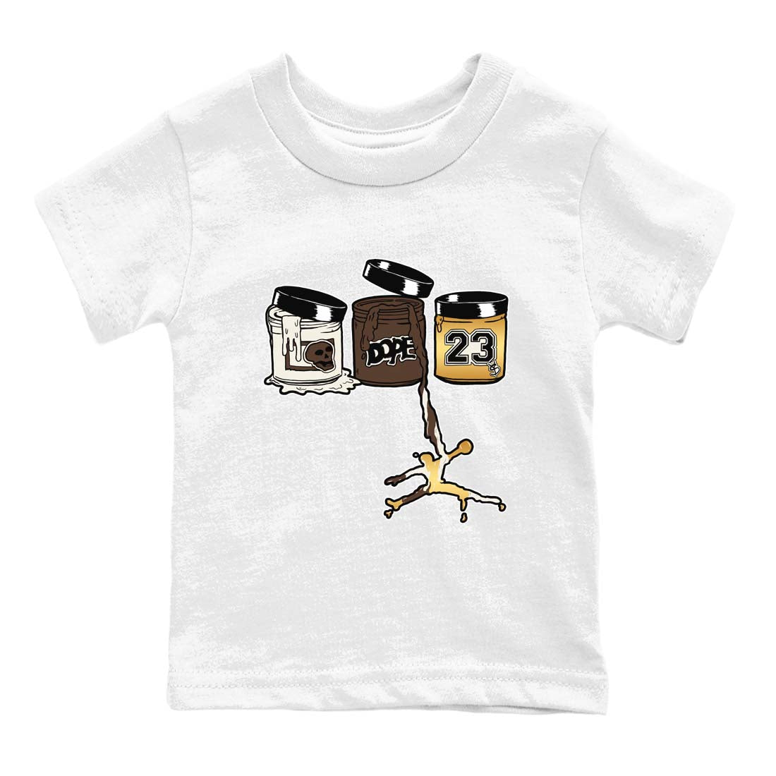 5s Golden Ticket shirts to match jordans  Jordan Paint shirts to match jordans Air Jordan 5 Golden Ticket match shoes to clothes SNRT Sneaker Tees Youth Baby White 2 tee