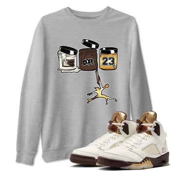 5s Golden Ticket shirts to match jordans  Jordan Paint shirts to match jordans Air Jordan 5 Golden Ticket match shoes to clothes SNRT Sneaker Tees unisex cotton Heather Grey 1 shirts