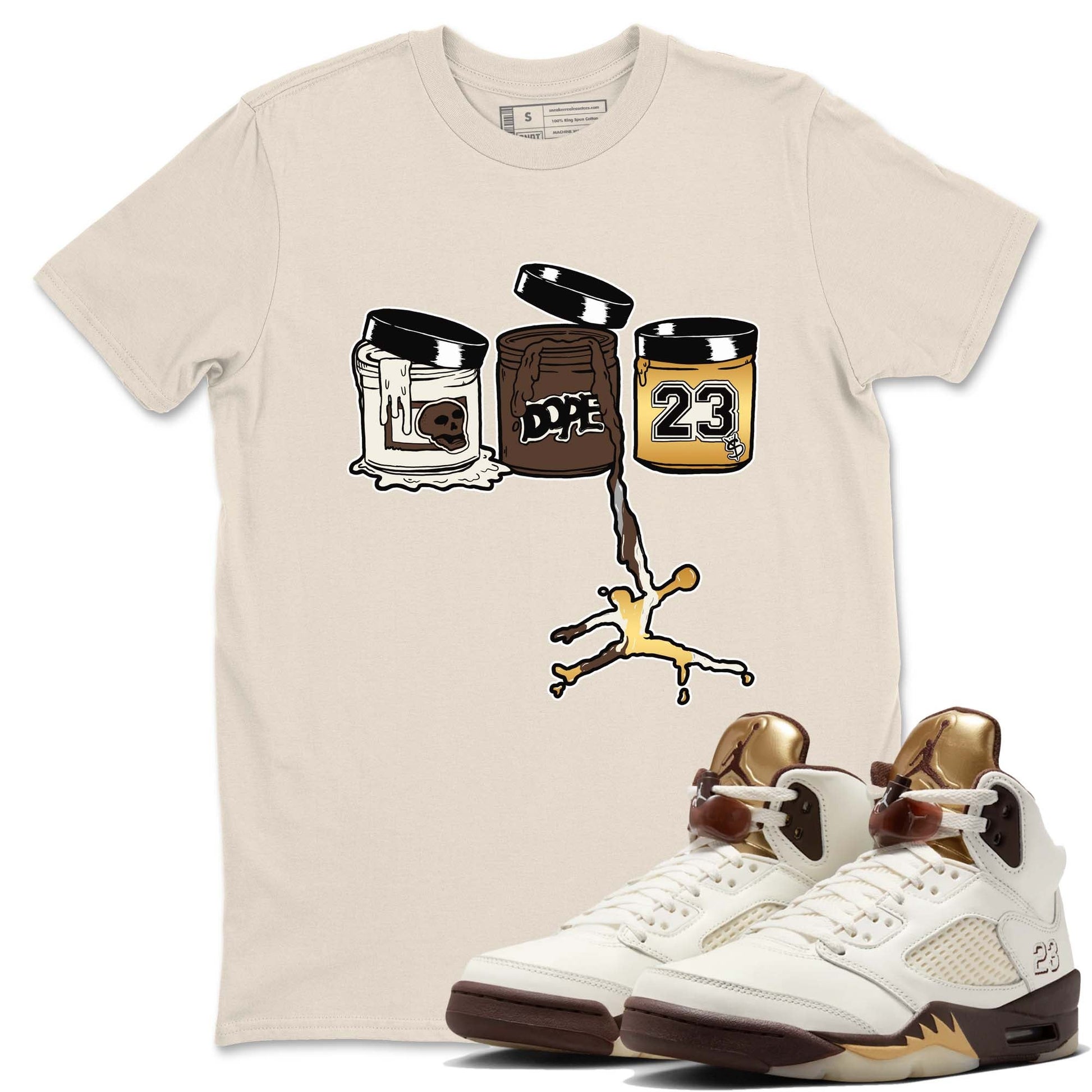 5s Golden Ticket shirts to match jordans  Jordan Paint shirts to match jordans Air Jordan 5 Golden Ticket match shoes to clothes SNRT Sneaker Tees unisex cotton Natural 1 shirts