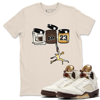 5s Golden Ticket shirts to match jordans  Jordan Paint shirts to match jordans Air Jordan 5 Golden Ticket match shoes to clothes SNRT Sneaker Tees unisex cotton Natural 1 shirts