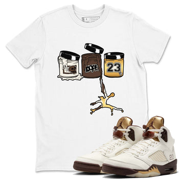 5s Golden Ticket shirts to match jordans  Jordan Paint shirts to match jordans Air Jordan 5 Golden Ticket match shoes to clothes SNRT Sneaker Tees unisex cotton White 1 shirts