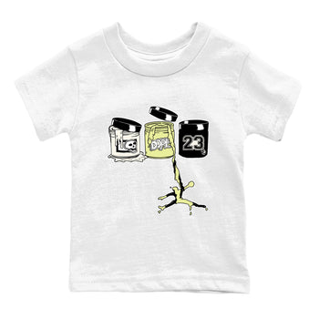 Sneaker match tees – Sneaker Tees To Match Air Jordan 5 Luminous Green Shoes – Jordan Paint Kids T-Shirt White 2