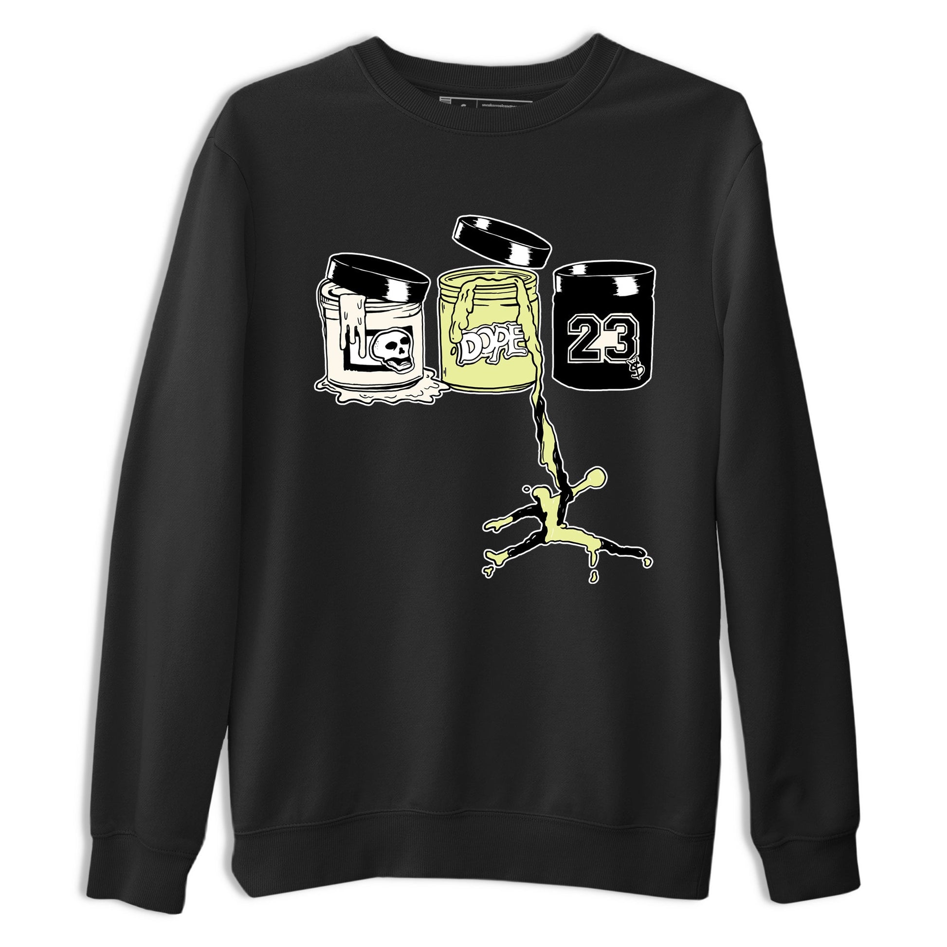 Sneaker match tees – Sneaker Tees To Match Air Jordan 5 Luminous Green Shoes – Jordan Paint Tee Black 2