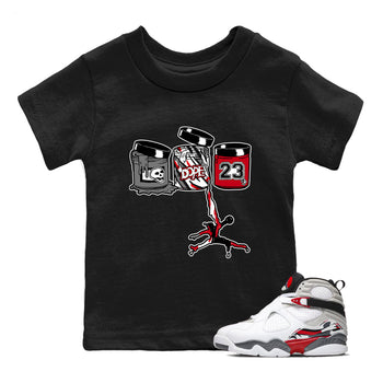 Sneaker match tees – Sneaker Tees To Match Air Jordan 8 Bunny Shoes Air Jordan 8 Bunny White and True Red – Jordan Paint Kids T-Shirt Black 1