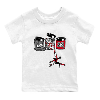Sneaker match tees – Sneaker Tees To Match Air Jordan 8 Bunny Shoes Air Jordan 8 Bunny White and True Red – Jordan Paint Kids T-Shirt White 2