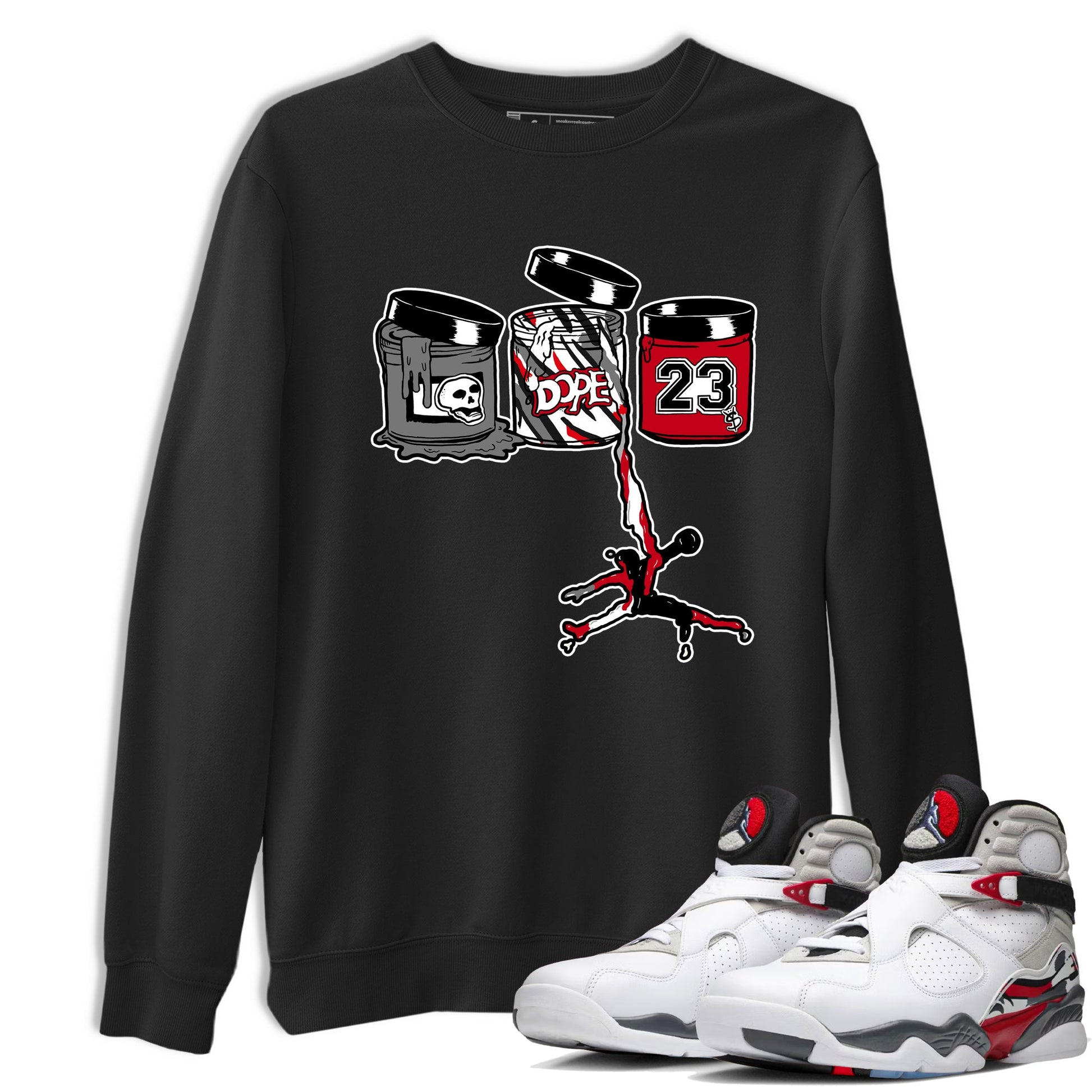 Sneaker match tees – Sneaker Tees To Match Air Jordan 8 Bunny Shoes Air Jordan 8 Bunny White and True Red – Jordan Paint Tee Black 1