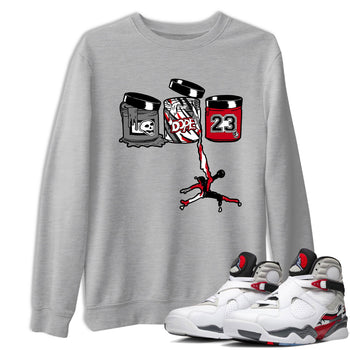 Sneaker match tees – Sneaker Tees To Match Air Jordan 8 Bunny Shoes Air Jordan 8 Bunny White and True Red – Jordan Paint Tee Heather Grey 1