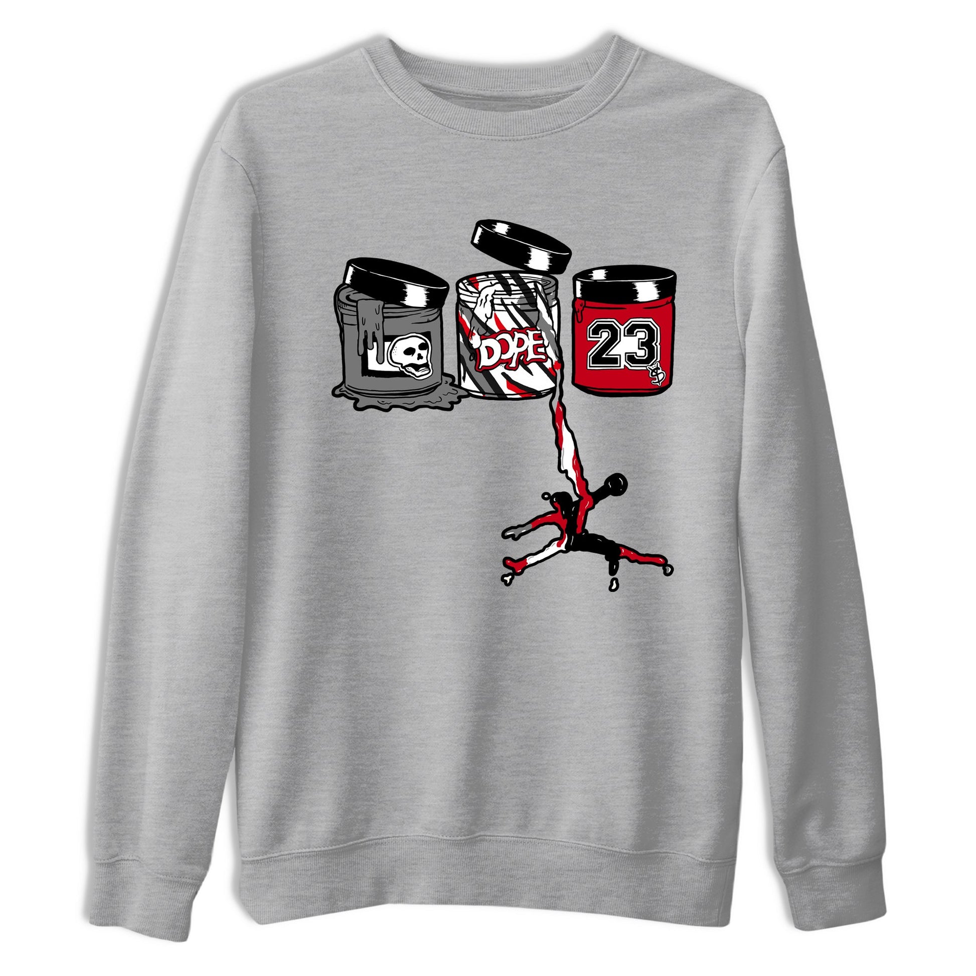 Sneaker match tees – Sneaker Tees To Match Air Jordan 8 Bunny Shoes Air Jordan 8 Bunny White and True Red – Jordan Paint Tee Heather Grey 2