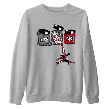 Sneaker match tees – Sneaker Tees To Match Air Jordan 8 Bunny Shoes Air Jordan 8 Bunny White and True Red – Jordan Paint Tee Heather Grey 2