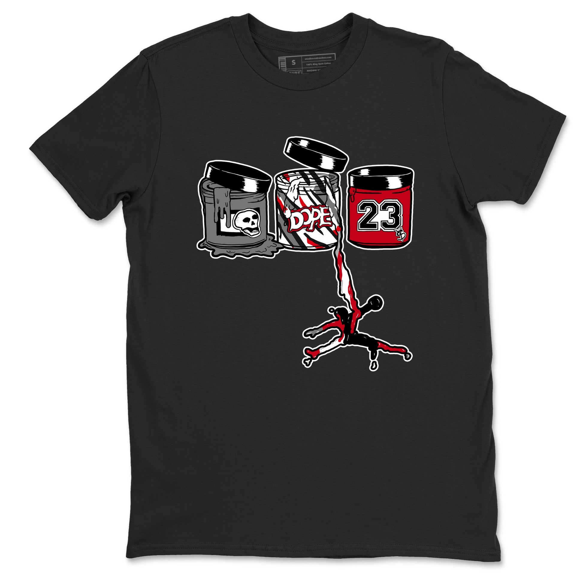 Sneaker match tees – Sneaker Tees To Match Air Jordan 8 Bunny Shoes Air Jordan 8 Bunny White and True Red – Jordan Paint Tee Black 2