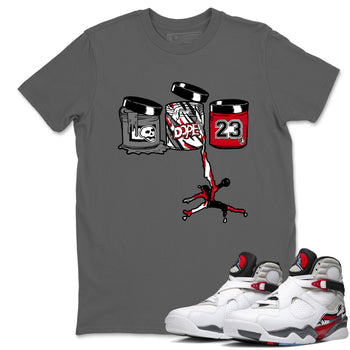 Sneaker match tees – Sneaker Tees To Match Air Jordan 8 Bunny Shoes Air Jordan 8 Bunny White and True Red – Jordan Paint Tee Cool Grey 1