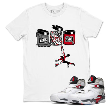 Sneaker match tees – Sneaker Tees To Match Air Jordan 8 Bunny Shoes Air Jordan 8 Bunny White and True Red – Jordan Paint Tee White 1